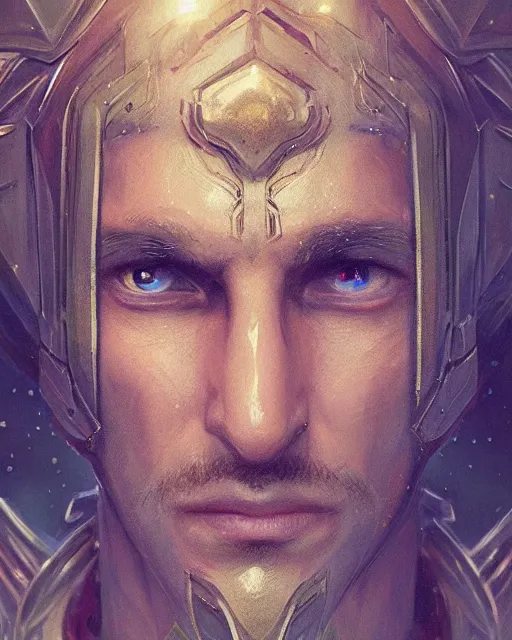 Image similar to elven man, portrait, beautiful, solarpunk, super detailed, very ornate, glow, by artstation, tom badshaw, greg rutkowski, realistic, cinematic, symmetrical face, 8 k, sharp focus