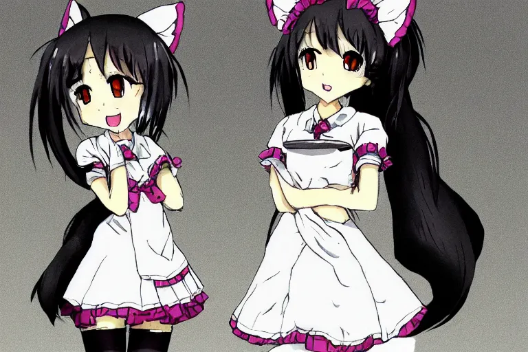 Image similar to anime catgirl maid