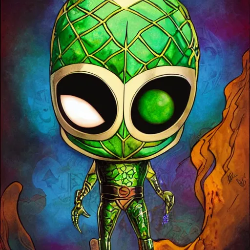 Image similar to Mysterio, artwork by Jasmine Becket-Griffith,