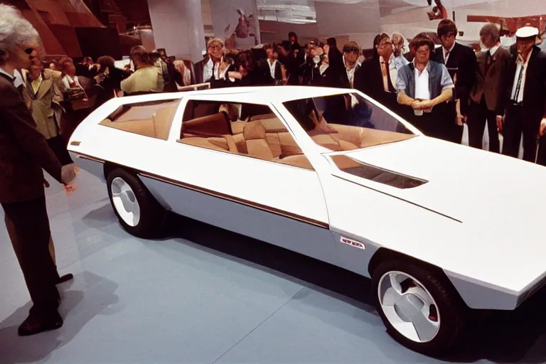 Image similar to station wagon concept car from 1976, designed by Giorgetto Giugiaro, presented at the North American Auto Show 1975