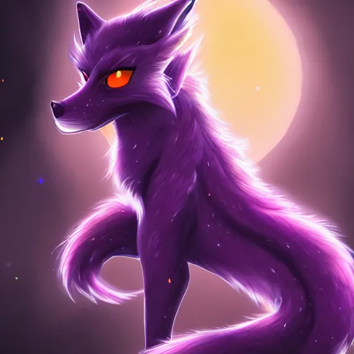 Prompt: gorgeous dazzling werefox fursona, furaffinity