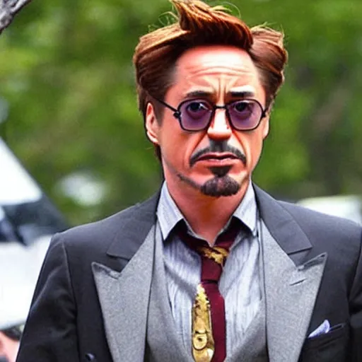 Prompt: Robert Downey Jr dressed like Harry Potter