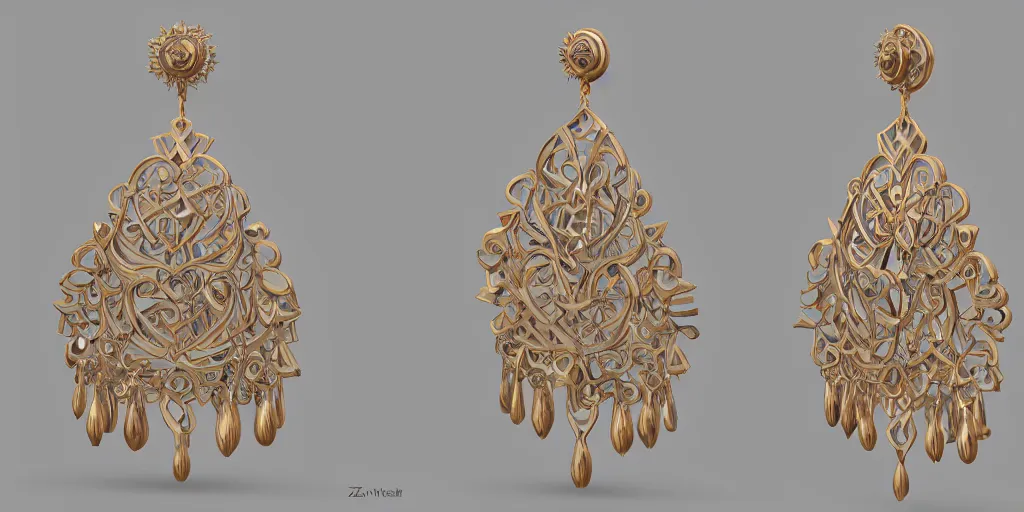 Image similar to earring design, jewelry design, wood, nordic, art deco, intricate, elegant, material, product design, trending on artstation, cgsociety, photo realistic, design by ziva cph and isabel lennse and kalevala, 8 k, unreal engine, c 4 d