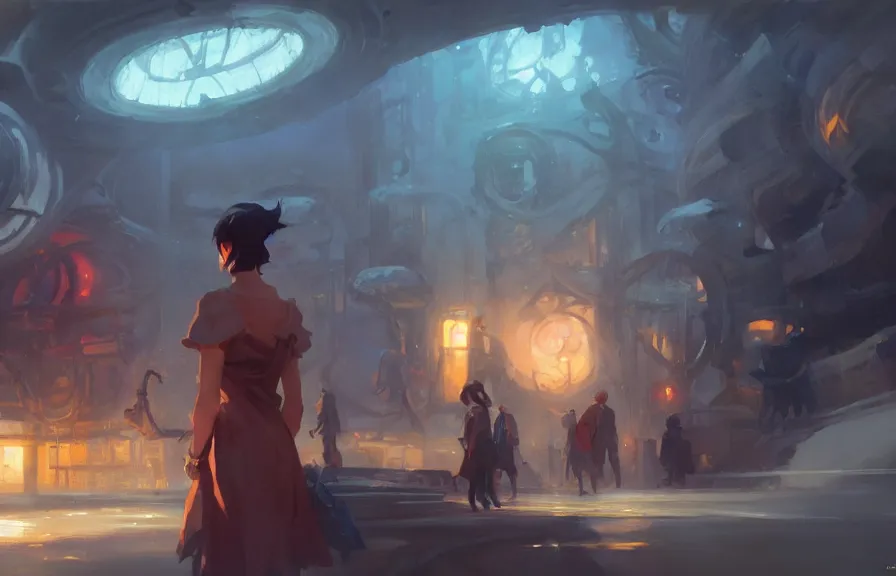 Image similar to greg manchess concept art of a the loopring dimension, key visual, ambient lighting, highly detailed, digital painting, artstation, concept art, sharp focus, by makoto shinkai and akihiko yoshida and hidari and wlop and greg rutkowski