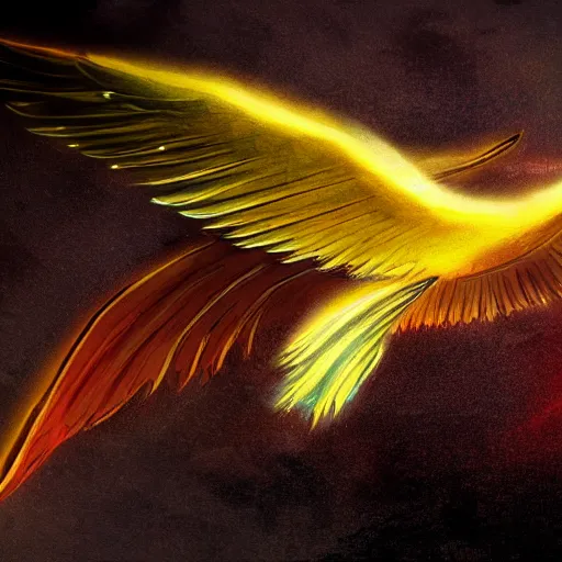 Image similar to pheonix gliding at night, fantasy art, computer art,concept art,higj detail,atmospheric