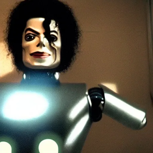 movie still of robot michael jackson, cinematic Stable Diffusion