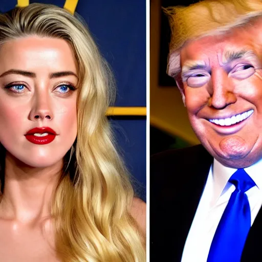 Image similar to photo of amber heard and donald trump on vacation together