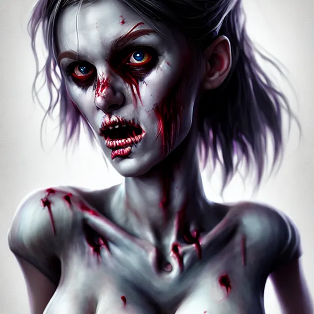 Prompt: epic professional digital art upper torso portrait of🧟‍♀️👰‍♀️🥰,best on artstation, cgsociety, wlop, Behance, pixiv, astonishing, impressive, outstanding, epic, cinematic, stunning, gorgeous, concept artwork, much detail, much wow, masterpiece.