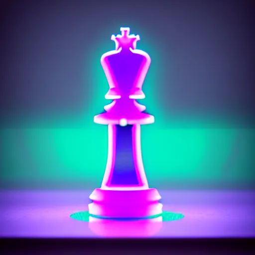 Prompt: Polaroid photo of a queen chess piece made of neon lights resting on a chessboard made of cresting ocean grid, digital forest, high quality architectural art , Isometric 3D Fantasy turtle, Smoth 3D Illustration, Cinematic Matte Painting, soft render, Servando Lupini, handpaint texture, Blender, 3DCoat