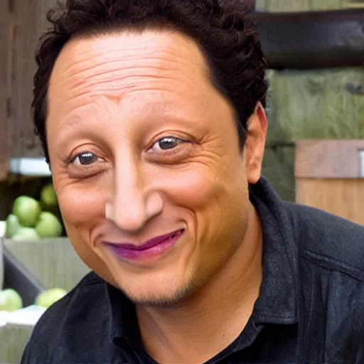 Image similar to rob schneider as an apple