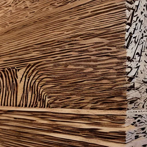 Image similar to layered lasercut wood