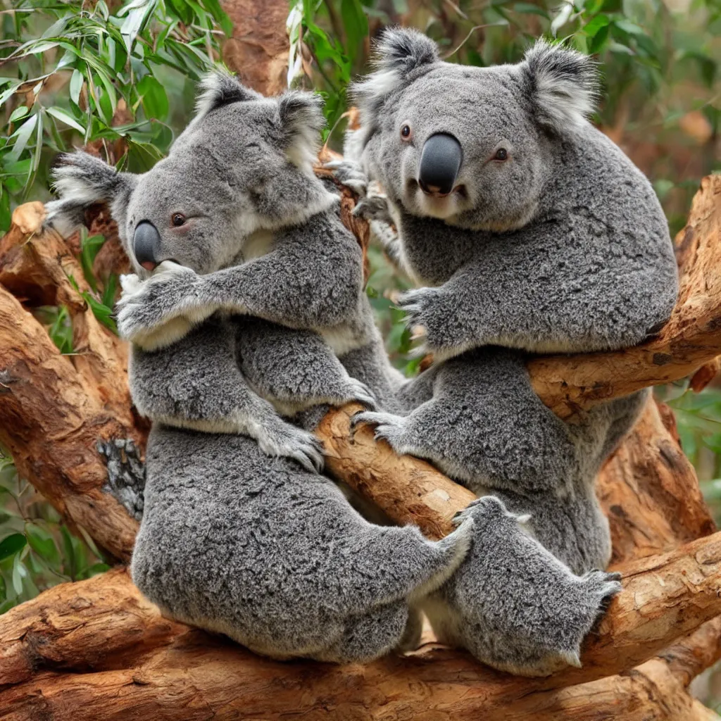 Image similar to a new log hybrided by the blender 3 d and a koala