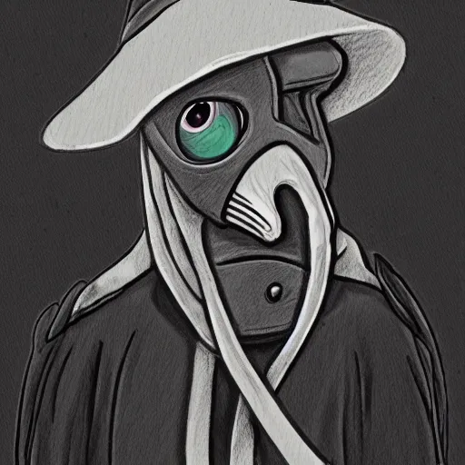 Prompt: a plague doctor,art by Nixeu on deviantart