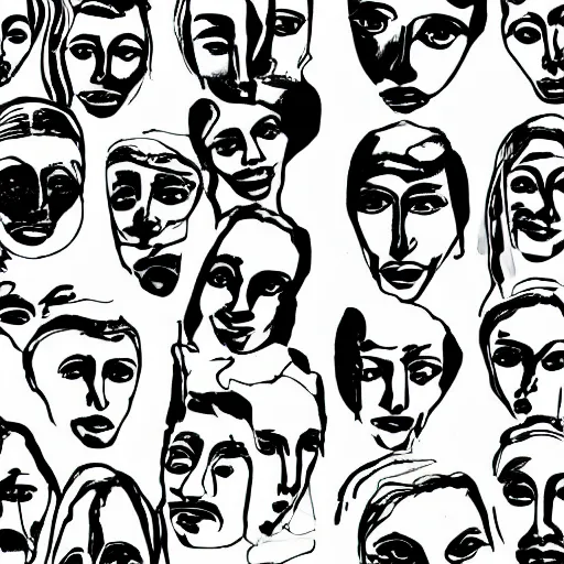 Image similar to outline of faces, wallpaper