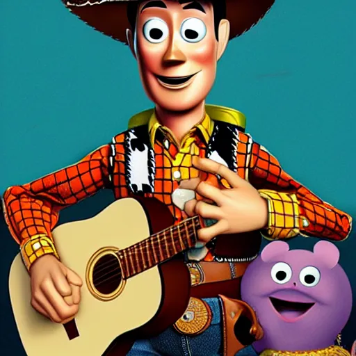 Prompt: woody from toy story in the style of mona lisa