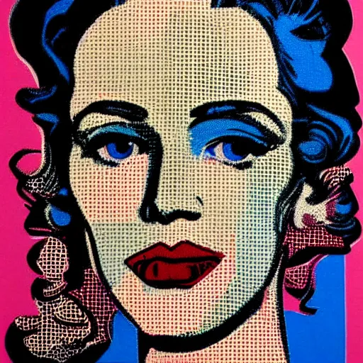 Image similar to beautiful robot female portrait in block colour by james jean, by andy warhol, by roy lichtenstein, by egon schiele