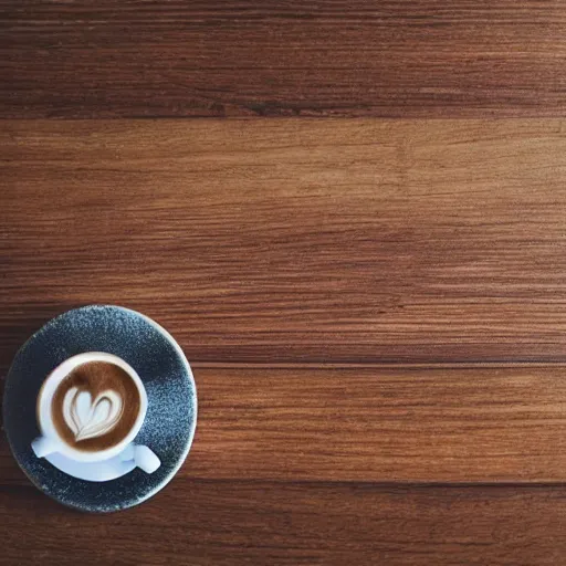 Image similar to notepad next to a coffee mug on hardwood view from above