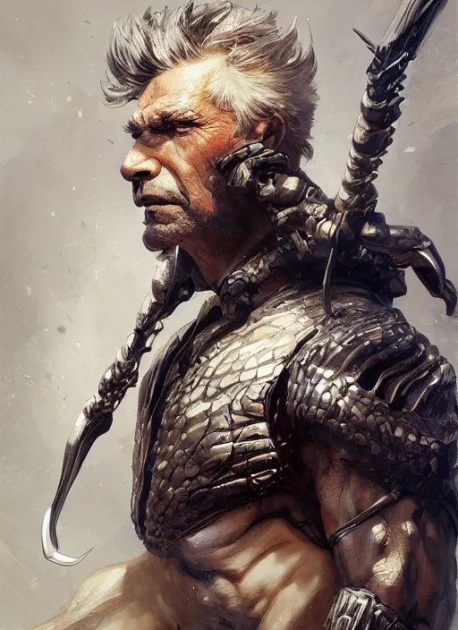 Image similar to Portrait of Kramer, marvel comics, dark, intricate, highly detailed, smooth, artstation, digital illustration by Ruan Jia and Mandy Jurgens and Artgerm and Wayne Barlowe and Greg Rutkowski and Frank Frazetta