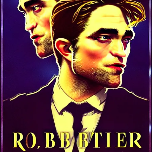 Image similar to robert pattinson as a godfather, movie poster, 4 k, highly detailed, digital painting, artstation, concept art, cinematic lighting, sharp focus, illustration, by gaston bussiere alphonse mucha