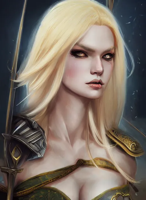 Image similar to blonde combat fairy venizian era, dark fantasy, extremely detailed, sharp focus, portrait, smooth, digital illustration, by rossdraws, frank franzzeta