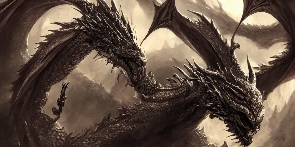 Image similar to dragon,epic,cinematic, fantasy art, concept art, photorealistic, highly detailed,