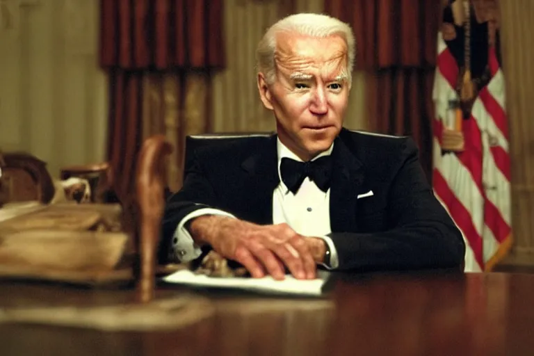 Prompt: film still frame of biden in the worst scene in requiem-for-a-dream, high quality