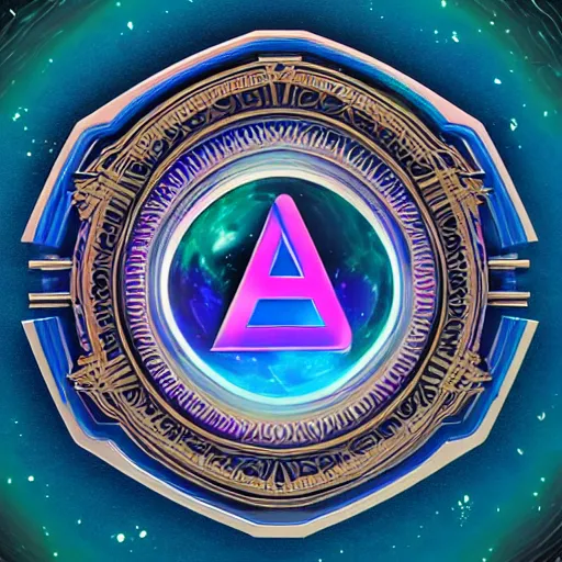 Image similar to a and w vaporwave logo, digital art, cosmic, 3 d high definition, trending on art station, photorealistic, high resolution, 8 k, octane, hyper detailed, insane details, intricate, elite, ornate, elegant trend, highly detailed and intricate, sharp focus, photography, unreal engine