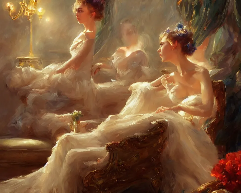 Prompt: a surreal theatre set by vladimir volegov and alexander averin and delphin enjolras and daniel f. gerhartz intricate elegant highly detailed digital art, artstation