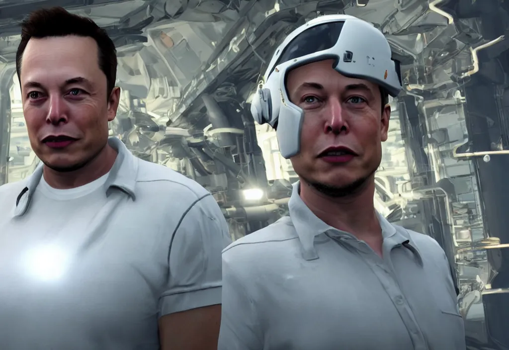 Image similar to elon musk in the video game in gta 5, gameplay screenshot, close up, 3 d rendering. unreal engine. amazing likeness. very detailed.