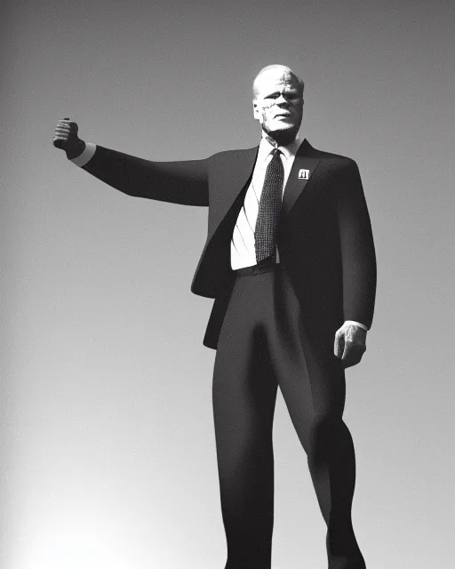 Prompt: gigachad muscular united states president gerald ford, flexing, volumetric lighting, shadows, chiseled