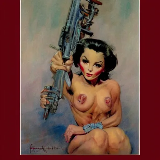 Image similar to frank frazetta girl