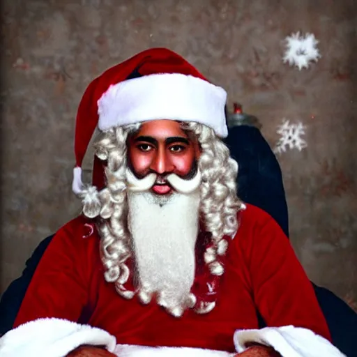 Prompt: Usama bin Laden as Santa Claus,