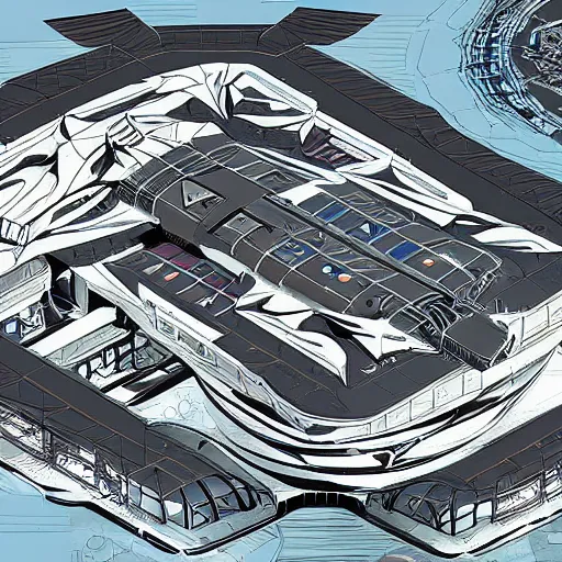 Prompt: a futuristic secret military base from the year 3 0 0 0, digital art