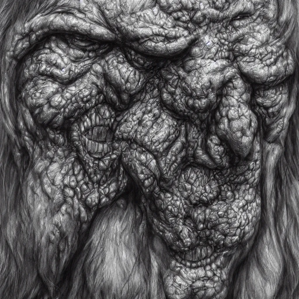 Image similar to a realistic detailed portrait photo of a monster