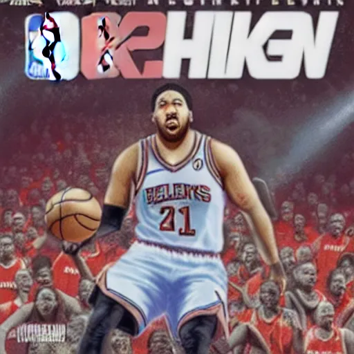 Image similar to A beluga whale on the cover of nba 2k22