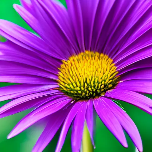 Prompt: studio photography of a singular purple gerber daisy, centered, matte background