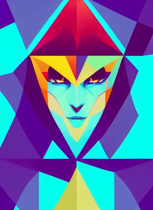 Image similar to symmetry!! vector poster art of abstract cube, centered, geometric, solid bacgkround, median photoshop filter vector behance, hd by artgerm, jesper ejsing, by rhads, makoto shinkai and lois van baarle, ilya kuvshinov, rossdraws, illustration, art by ilya kuvshinov and gustav klimt