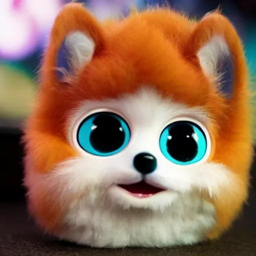 Prompt: cute corgi furby, scene from an anime by studio ghibli