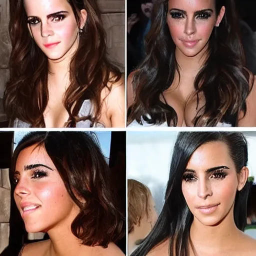 Image similar to emma watson mixed with kim kardashian