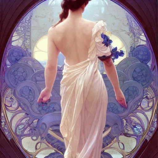 Prompt: blue heaven, intricate, elegant, highly detailed, digital painting, artstation, concept art, smooth, sharp focus, illustration, art by artgerm and greg rutkowski and alphonse mucha and william - adolphe bouguereau