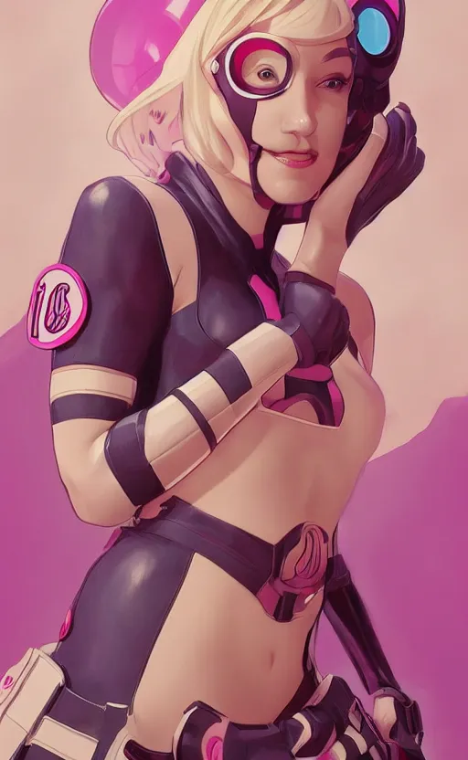 Prompt: gwenpool, highly detailed, digital painting, artstation, standing, facing camera, concept art, smooth, sharp focus, illustration, art by artgerm and alphonse mucha, high definition digital art, dramatic lighting, in the style of ilya kuvshinov and Ross tran