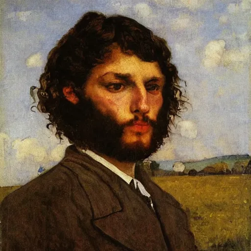 Prompt: art by courbet gustave, luks george, brown lucy madox