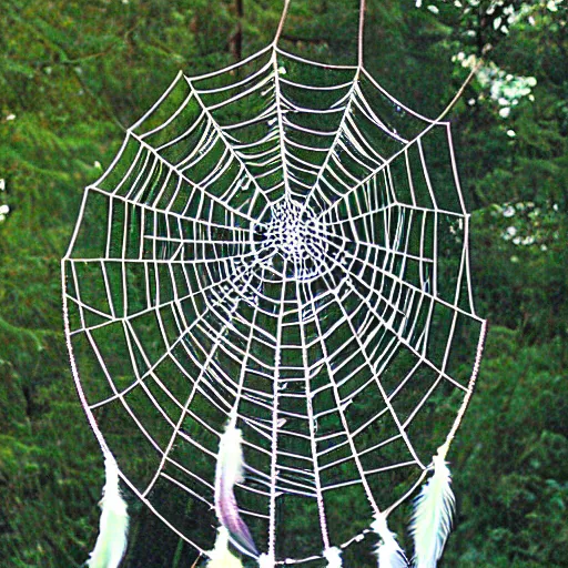 Prompt: dream catcher spider web