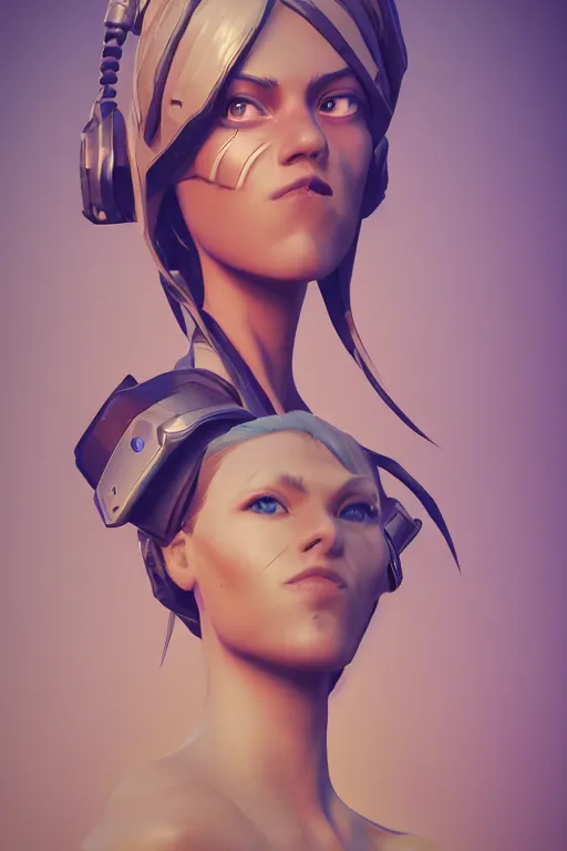 Image similar to epic lady portrait stylized as fornite style game design fanart by concept artist gervasio canda battle royale kaws radiating a glowing aura global illumination ray tracing hdr render in unreal engine 5