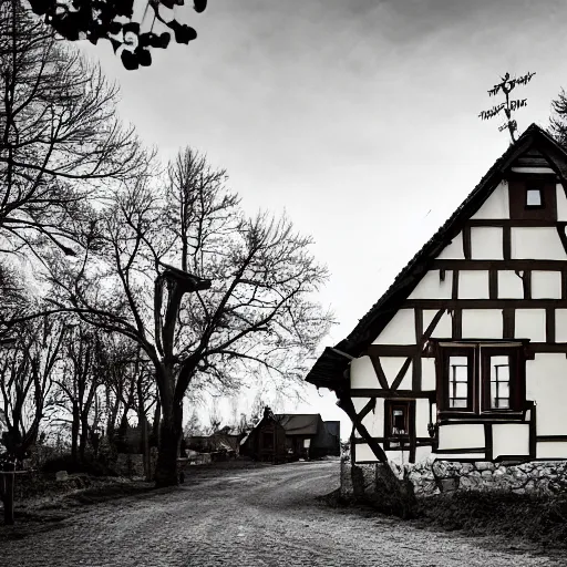 Image similar to A house in a Polish village, photography