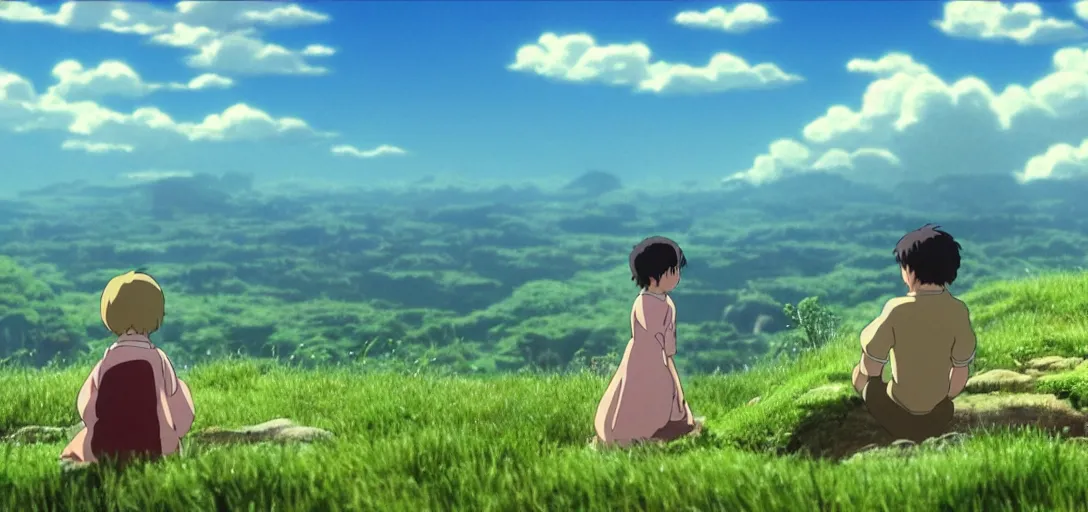 Image similar to a very high resolution image from a new movie. beautiful scenery. photorealistic, photography, directed by hayao miyazaki