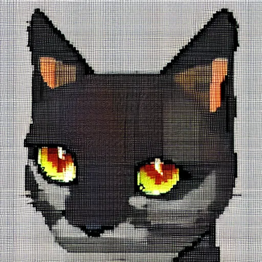 Prompt: cat, pixel art