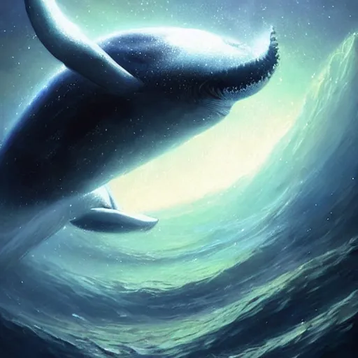 Image similar to eyes! eyes! space magical whale with multiple eyes, eyes!, eyes!, eyes!, eyes!, eyes!, eyes, galaxy whale, epic fantasy style art, galaxy theme, by Greg Rutkowski, hearthstone style art, 99% artistic