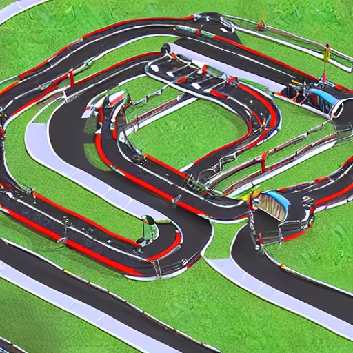 Prompt: “mini isometric Race Track render”