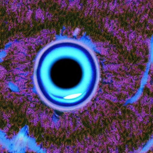 Prompt: landsat IR image of an eye, mirai nikki